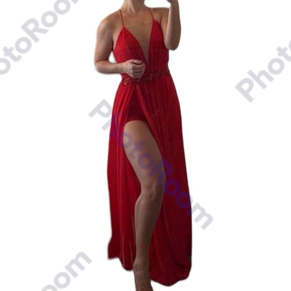 Alyce Paris Red Evening Dress - Picture 1 of 11